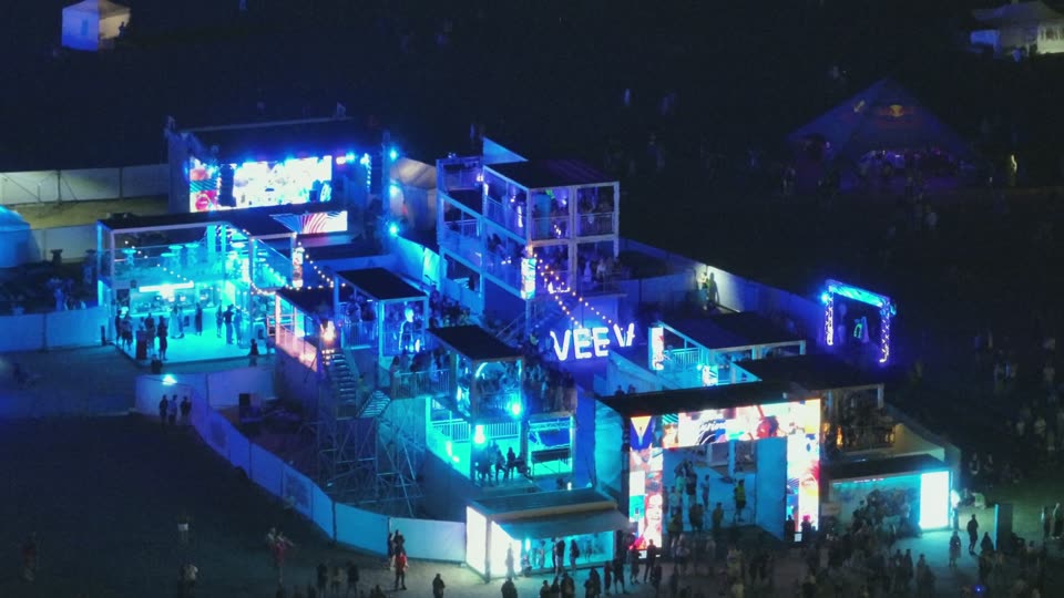 Letecký pohľad na farebnú stage